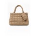 Quilted Tote Handbag with Detachable Pouch, Lightweight Large Capacity Shoulder Bag for Women – Stylish Work, Travel & Everyday Use 